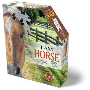 I Am Horse Unique Head-Shaped Interlocking 300 15X20 Madd Capp Enjoy Ride Puzzle